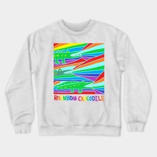 rainbow crocodile Crewneck Sweatshirt